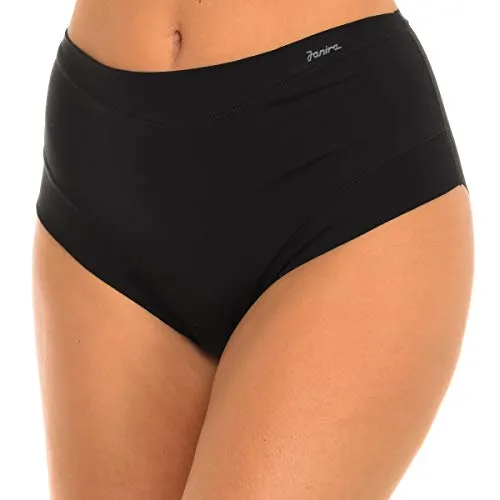 JANIRA Mutandina alta invisibile Slip Cotton Band Nero XL