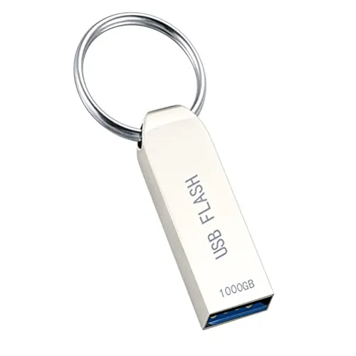 Chiavetta USB 1TB Metallo Pen Drive Robusta Chiavetta USB 3.0 impermeabile da 1000GB con Grande Memoria Flash Drive con Portachiavi per Dispositivi PC Esterni