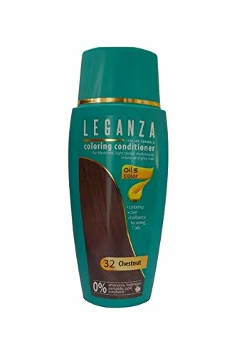 Risparmio Pack 2 x Balsamo Condizionatori Colorazione per Capelli Colori 32 Castagna con 7 oli naturali ammoniaca e Paraben Free