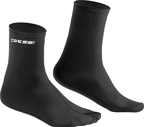 Cressi Fins Socks Calzari per Snorkeling/Nuoto in Tessuto Stretch, Nero, Unisex Adulto, L/XL