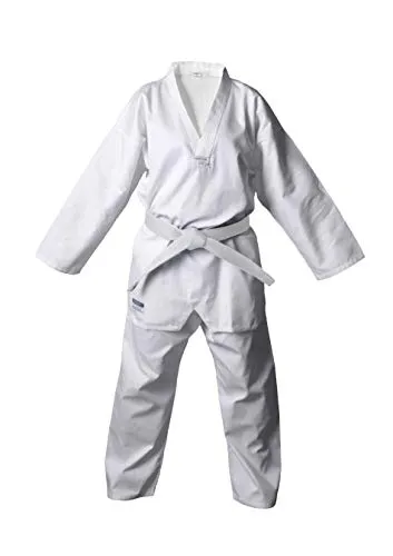 DEPICE - Divisa da Taekwondo Kibon, Colore Bianco, Bianco (Bianco), 140 cm