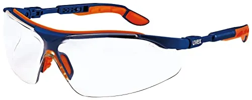 UVEX Komfort-Schutzbrille i-vo blau-orange ungetönt
