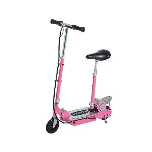 benzoni Monopattino Elettrico per Bambini 120W Pieghevole con Sella Rosa