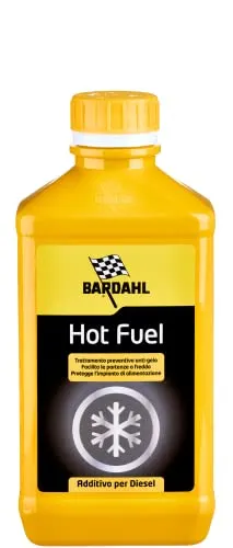 Bardahl - Hot Fuel, Additivo Auto per Motori Diesel, Impedisce la Formazione dei Cristalli di Paraffina, Abbassa il Punto di Congelamento e Migliora la Combustione, 1 Litro