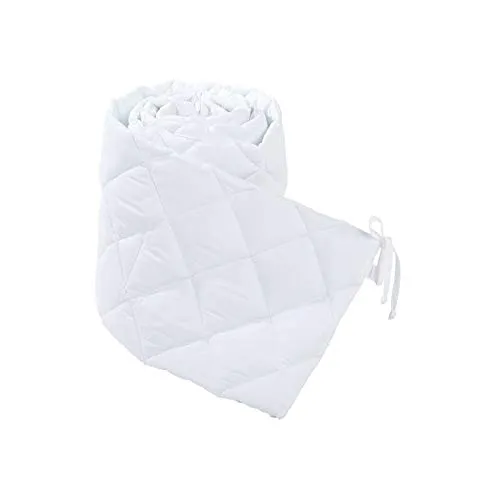 tweeto® Paracolpi lettino trapuntato RIO - paracolpi culla neonato lettino 230 x 26 cm (bianco)