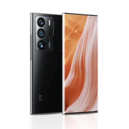 Cellulare ZTE Axon 40 Ultra 5G - Smartphone sbloccato con tecnologia UDC, display AMOLED da 120 Hz 6,8", fotocamera tripla da 64 MP, batteria da 5000 mAh, Snapdragon 8 Gen1, versione UE, nero, 8+128GB