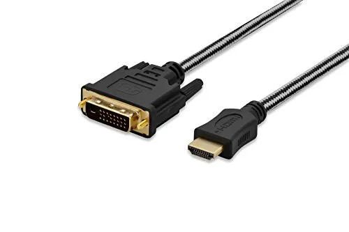 Ednet 84485 Cavo e Adattatore Video 2 m HDMI DVI-A Nero