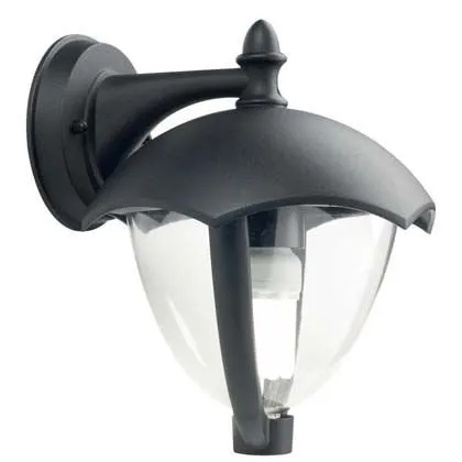 Lampada Applique In Basso Colore Nero Per Esterno Linea Short Sovil