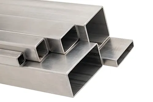 Tubolare Quadro in Acciaio Inox Aisi 304 (En 1.4307) Saldato, Lunghezza 1 Metro (+/- 3 mm Taglio) (50x50x1.5)