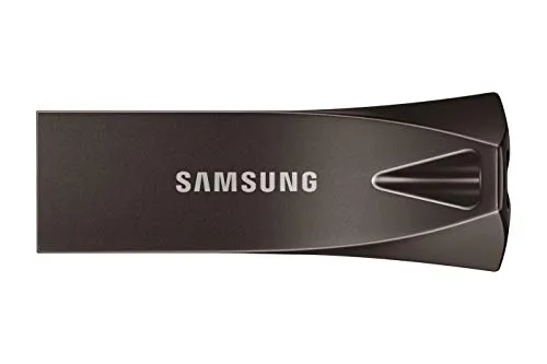 Samsung Memorie MUF 128BE4 Bar Plus USB Flash Drive, USB 3.1, 128 GB, Type-A Fino a 300 MB/s, Grigio Titanio