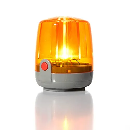 Rolly Toys rollyFlashlight (luce lampeggiante arancione, luce lampeggiante con staffa di montaggio, per veicoli per bambini, a batteria) 409556