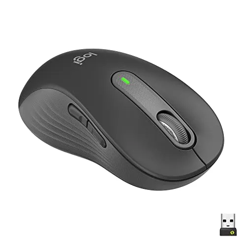 Logitech Signature M650 L Left Mouse wireless - Per mancini con mani grandi, Durata Batteria 2 anni, Clic Silenziosi, Tasti Personalizzabili, Bluetooth, per PC/Mac/Più dispositivi/Chromebook - Grigio