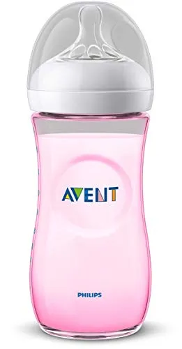 Philips SCF037/17 Avent Biberon Natural Anti-Colica, 330 ml, Rosa