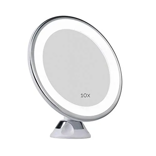 Pauleen Spark 48007 Trucco con Luce Enlarge Your Inner ingranditore x10 LED Bianco Opaco plastica/Specchio