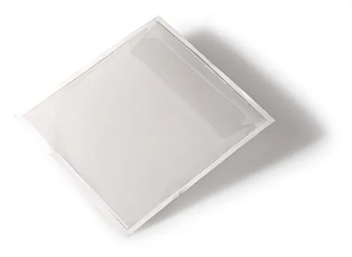 Durable 808019 - Tasca Autoadesiva, Fissaggio a Tasca, per CD/DVD, con Patta, 127 x 127 mm, 10 Pezzi, Trasparente