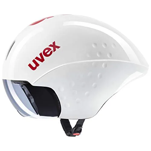 uvex Race 8, casco bicicletta Unisex Adulto, white red, 56-58 cm