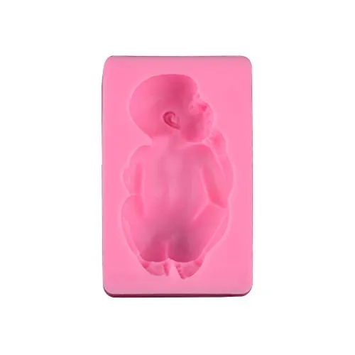 BESTonZON Stampo Fondente a Forma di Bambino in Silicone per Fondente Decorazioni per Festa di Baby Shower