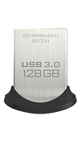 SanDisk Ultra Fit Unità Flash, USB 3.0, 128 GB, Velocità fino a 150 MB/sec