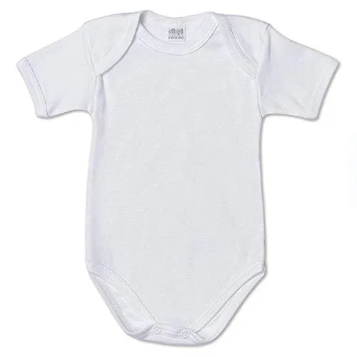 ELLEPI Body cotone leggero neonato manica corta art.AF802 (2pz) - 4 anni, Bianco