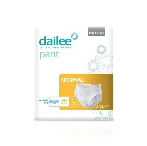 Dailee Pants Normal L - Mutande Assorbenti Incontinenza Adulto - Unisex - 14 Pannolini a Mutandina - Pannoloni per Adulti Uomo Donna Anziani