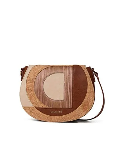 Desigual - Borsa da donna, motivo: scope Solaris rigali, 20 saxpaq, Marrone (marrone), Taglia unica