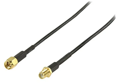 Valueline VGSP02010B10 Cavo Antenna SMA Maschio - Femmina, 1 m, Nero