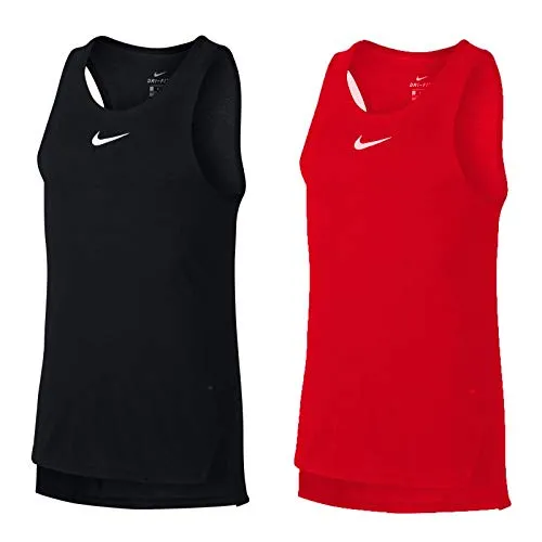 Nike Breathe - Polo da Uomo, Uomo, Canotta, 891711, Rosso (University Red/White), S