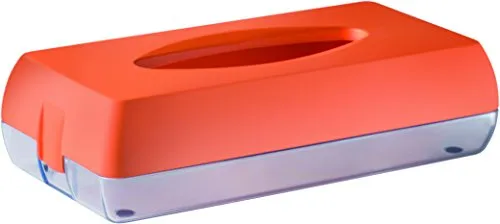 MAR PLAST Dispenser DISTRIBUTORE per VELINE FACCIALI INTERFOGLIATE Linea Colored Soft Touch (Arancione)