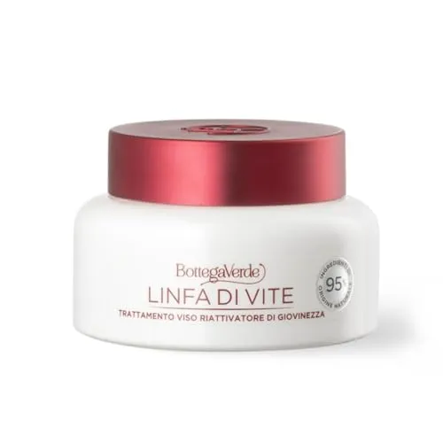 Bottega Verde, Linfa di Vite - Trattamento per il viso giorno e notte - riattivatore di giovinezza - con Linfa di Vite e fitocomplesso da Uva rossa di Tenuta Massaini (50 ml) - tutti i tipi di pelle