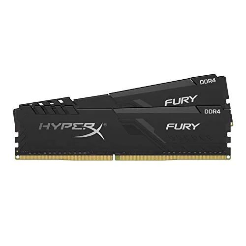 HyperX Fury, HX436C17FB3K2/16, Memoria RAM 16 GB, 3600 MHz, DDR4 CL17 DIMM, Kit 2x8 GB, 1Rx8, Nero