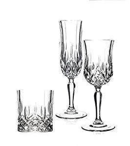 Paganohome Rcr Opera Set Vetro, 12 Bicchieri Acqua/wisky, 12 Calice Vino 12 Calice Spumante, 36 Pezzi Made in Italy