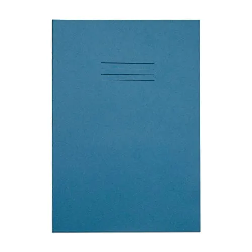 RHINO B-Quaderno formato A4, 64 pagine bianche, colore: blu (confezione da 10)