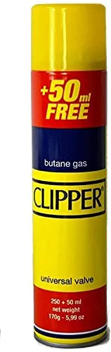 CLIPPER ACCENDINO RICARICA 250ml GAS COMBUSTIBILE BUTANO