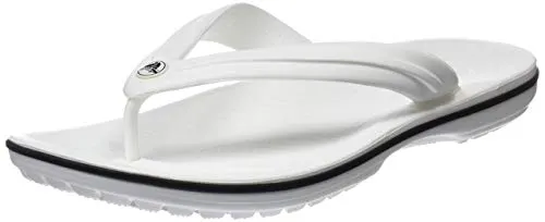 Crocs Unisex Crocband Flip Croslite Slip-On Flip Flop Bianco-Bianco-M11-M11-W12 Dimensioni W12
