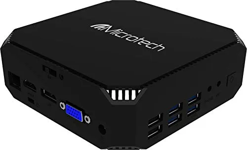 Microtech Mini PC e-cube, Processore Quad Core Intel Core i5-7200U, Intel HD Graphics 620, Mini PC 8GB RAM, HDD 1 TB, Wi-Fi, Bluetooth, Ethernet, USB, Ingresso 3.5 mm, HDMI, Windows 10 Pro