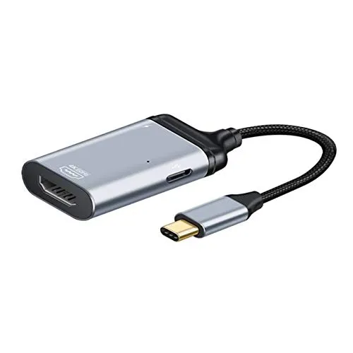 Cablecc - Adattatore convertitore USB-C tipo C a HDMI HDTV 4K 60hz 1080p con porta di alimentazione PD femmina