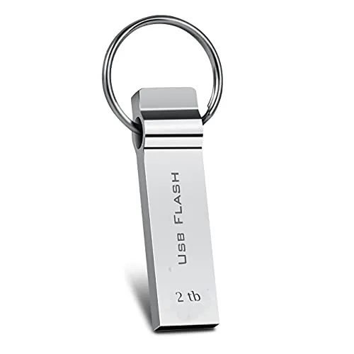 Licyley Chiavetta USB 2TB Pendrive USB 3.0 Flash Drive Impermeabile Pen Drive con Portachiavi Metallo USB Flash Memory Stick per per PC, Laptop,Computer