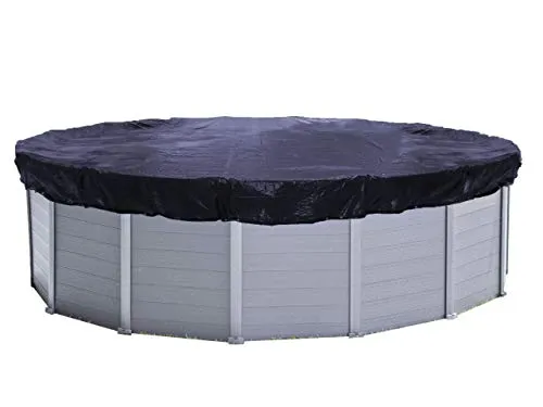 QUICK STAR Solare Copertura invernale per piscina Rotonda 200g / m² per dimensioni piscina 500-550 cm Dimensioni tela cerata ø 610 cm Nero