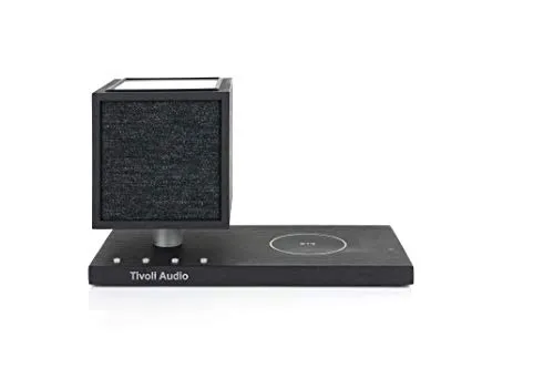 Tivoli Audio Revive Altoparlante Bluetooth con cuscinetto di ricarica wireless e lampada (Cenere nero/Nero)