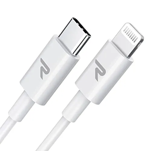 RAMPOW Cavo USB C Lightning [MFi C94], Cavo iPhone USB C Power Delivery 18W Carica Rapida, Cavo Apple USB C Compatibile con iPhone 14/13/12/11/XS/XR/X/8,iPad-Bianco,1M