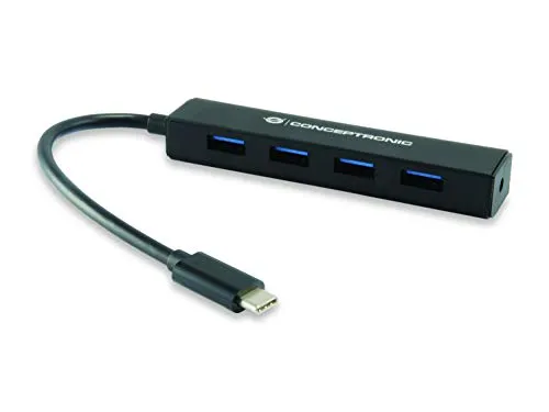 Conceptronic CTC4USB3 USB 3.1 (3.1 Gen 2) Type-C 5000 Mbit/s - Hub USB 3.1 (3.1 Gen 2) Type-C, USB 3.0 (3.1 Gen 1) Type-A, 5000 Mbit/s, 0,15 m, Cinese, USB