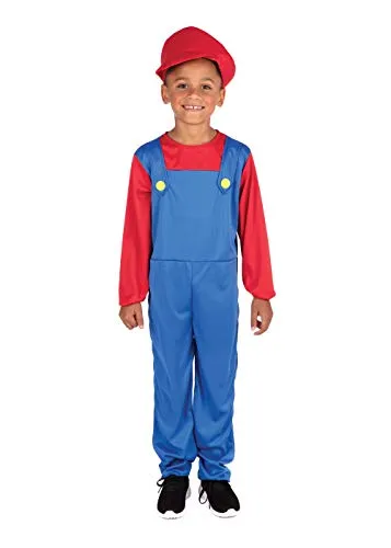 Bristol Novelty- Plumbers Mate Boy (M) Costume Ragazzi, blu, rosso, m, CC290