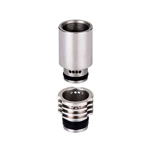 WOLFTEETH 2 In 1 510 Drip Tip Con 8 Fori d'aria di Flusso Regolabile, Basso Calore Radiante Design Per Sigaretta Elettronica Vape Tank Dispositivi Vaping, Senza Nicotina e Tabacco / 121201