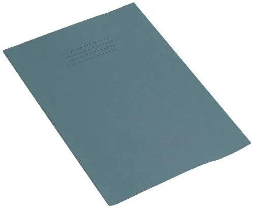Rhino, quaderno in formato A4, con 48 pagine bianche a quadretti, con copertina azzurra, 10 mm di spessore (confezione da 10 pezzi)