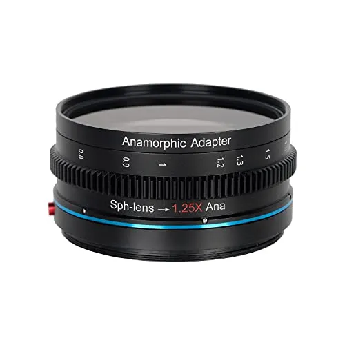 Adattatore anamorfico SIRUI 1.25x T2.9 con messa a fuoco anteriore singola, filettatura posteriore da 82 mm, adattatore anamorfico aggiuntivo per obiettivi cinematografici di telecamere