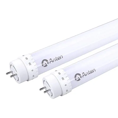 2 X Anten 120cm 20W T8 G13 Tubo Neon LED, Bianco Caldo, 2000LM, Angolazione Fascio Luce Maggiore di 180°, Compresi LED Starter