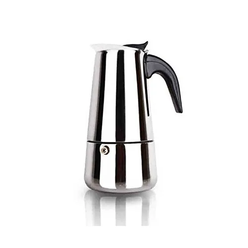 Caffettiera elettrica per caffettiera elettrica in acciaio inox Moka 2 tazza(100mlargento)