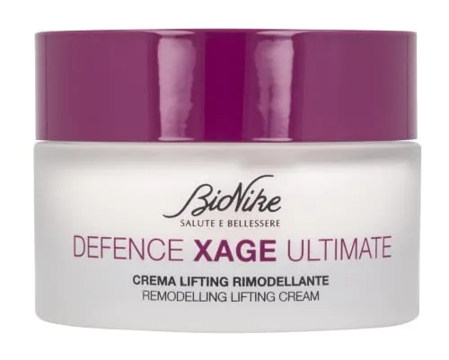 Bionike Defence Xage Ultimate - Lifting Viso Rimodellante Anti Age, Rimodella e Contrasta Rilassamento Cutaneo e Rughe Profonde, Dona Elasticità e Tonicità, 50 ml