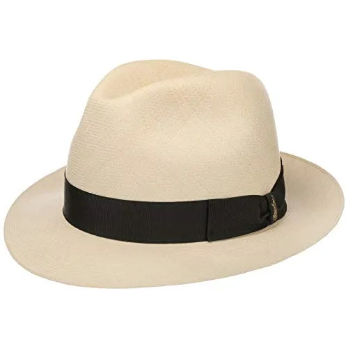 Borsalino Prestige Cappello Panama Bogart Cappelli da Uomo Estivo 61 cm - Natura