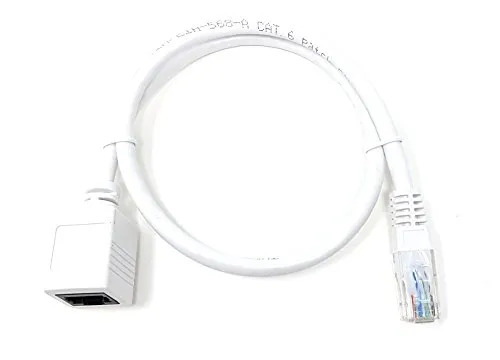 MainCore - Prolunga per cavo di rete LAN Ethernet RJ45 CAT6, 26 AWG, fino a 10/100/1000 (Gigabit) Mbps, da maschio a femmina, disponibile in 0,5 m, 1 m, 2 m, 3 m, 5 m, 10 m di lunghezza 0,5 m white